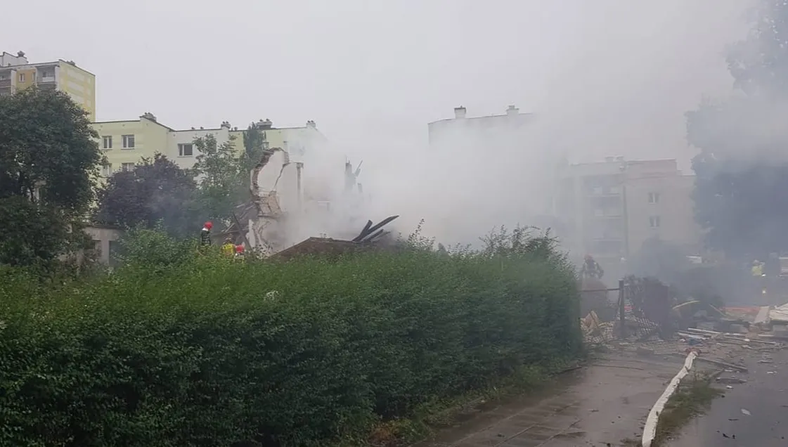 Potężna eksplozja w Toruniu. Zawalił się dom jednorodzinny