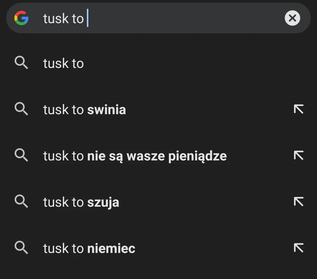 Tusk to?