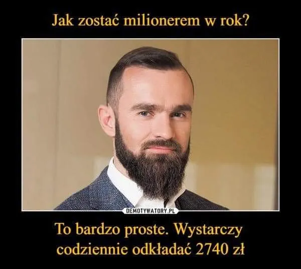 Milioner w rok...