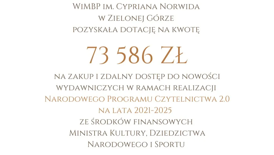 Nowości książkowe dla mieszkańców Zielonej Góry