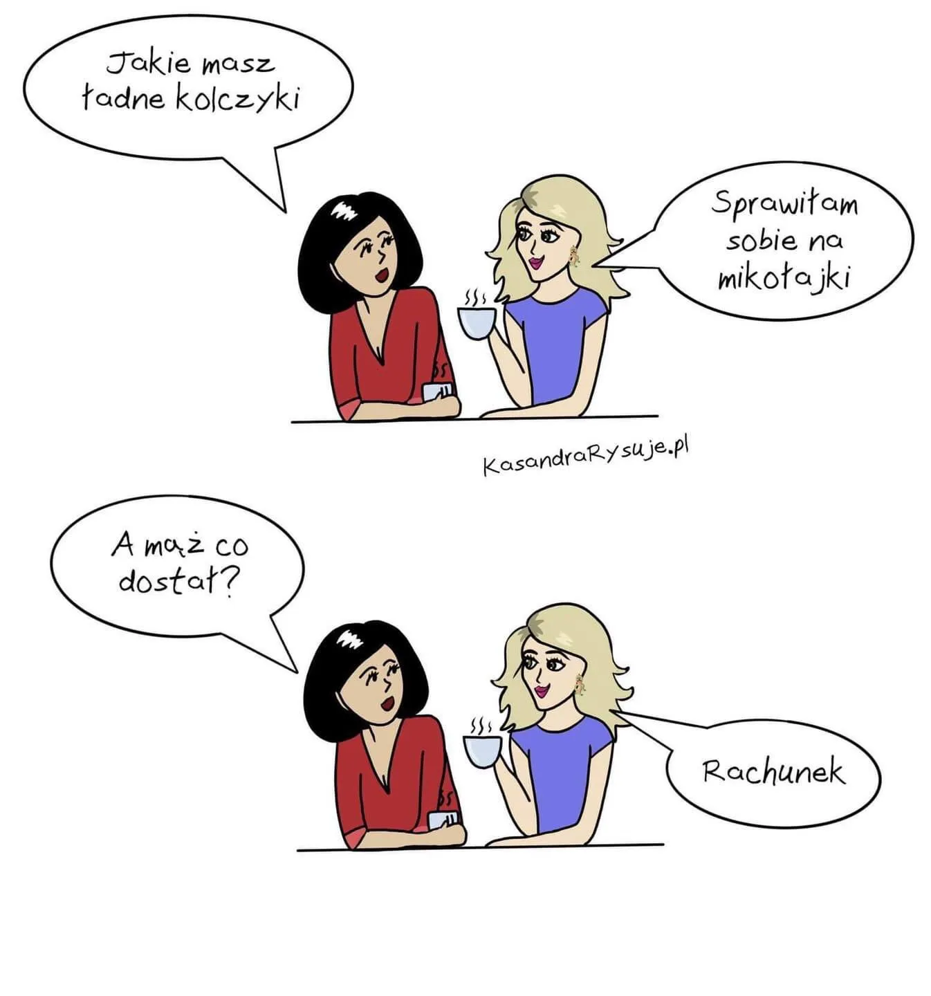 Mąż co dostał?