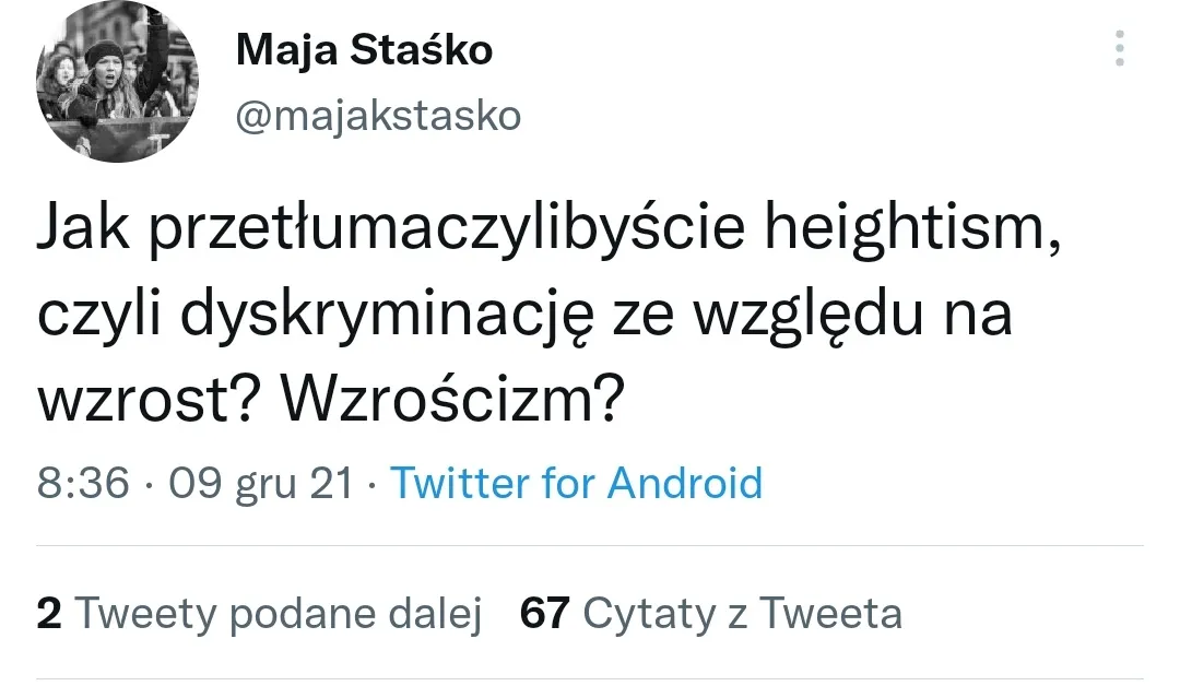 Wzrościzm?
