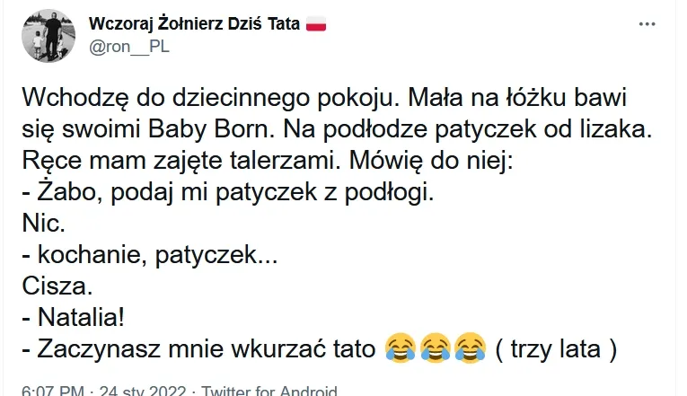 Zaczynasz mnie...