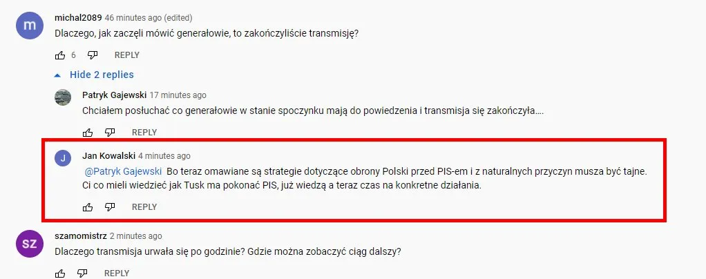 Przerwana transmisja
