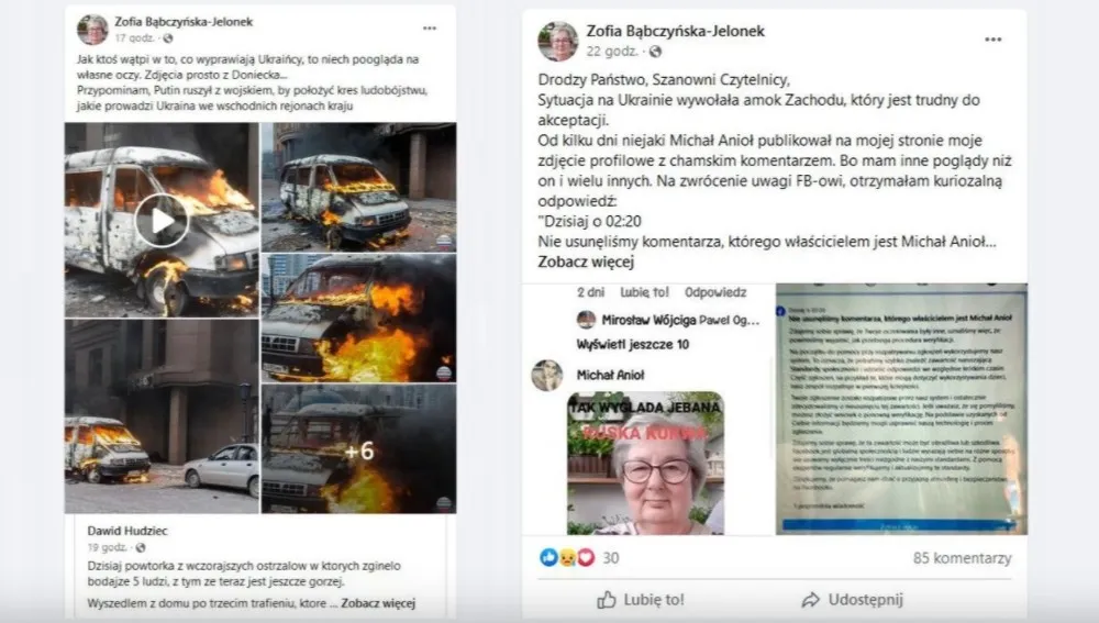 Szczecińska „dziennikarka” wspiera Putina. Pisze o „ludobójstwie, jakie prowadzi Ukraina”