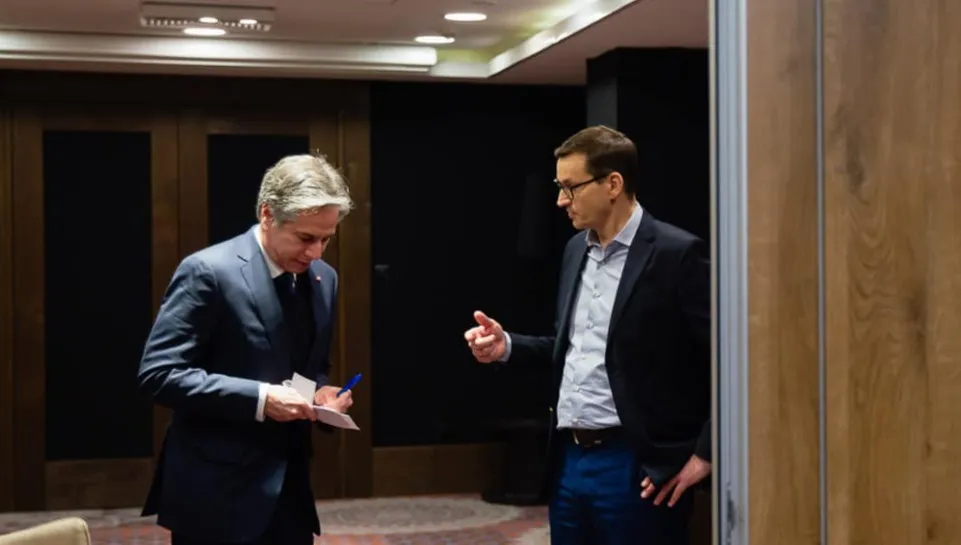 Morawiecki po spotkaniu z Blinkenem. „Musimy powstrzymać tyrana z Kremla przed mordowaniem niewinnych”