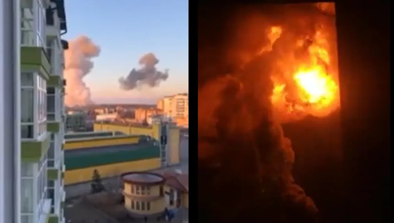 Kolejne ataki na ukraińskie lotniska. Trwa gaszenie pożarów. WIDEO