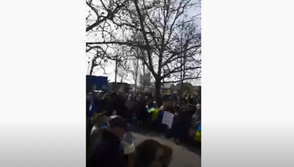 Protest w mieście Hoła Prystań. Mieszkańcy żądają wypuszczenia mera