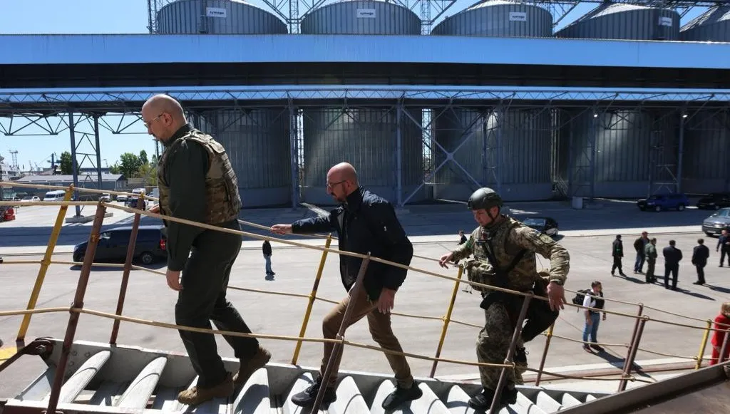 Szef RE przebywający na Ukrainie musiał udać się do schronu z powodu ostrzału