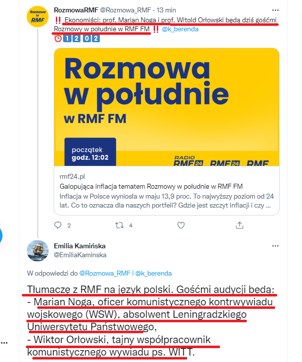 Tłumaczenie z RMF na j. polski