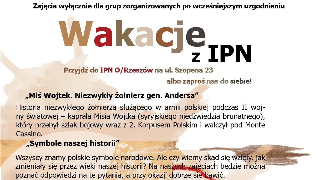 "Wakacje z IPN" w Rzeszowie - wiele atrakcji!
