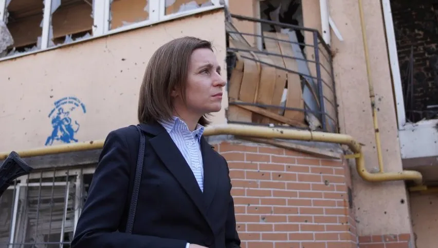 Prezydent Mołdawii odwiedziła Buczę