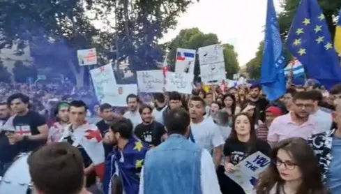 Proeuropejskie protesty w Gruzji