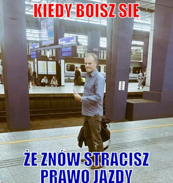 Tusk w pociągu