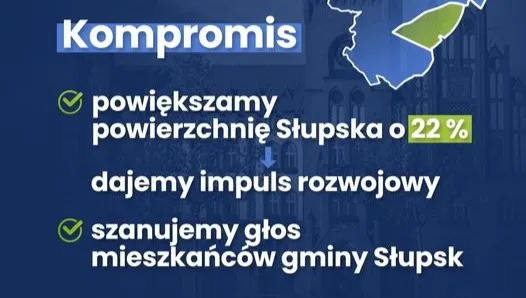 Słupsk będzie jednak większy - zdecydował rząd