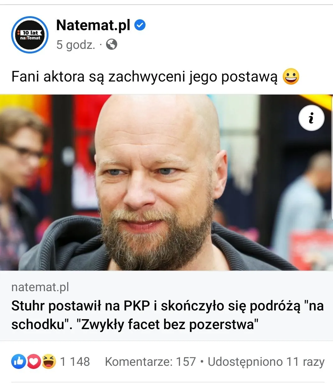 Celebryta w pociągu