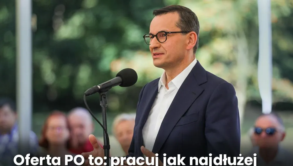 Premier porównał ofertę PiS i PO dla seniorów.  "13. i 14. emerytura" kontra "Pracuj jak najdłużej"
