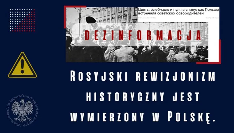 Rosyjskie dezinformacje. Żaryn: Do ataku na Polskę wykorzystują rewizjonizm historyczny