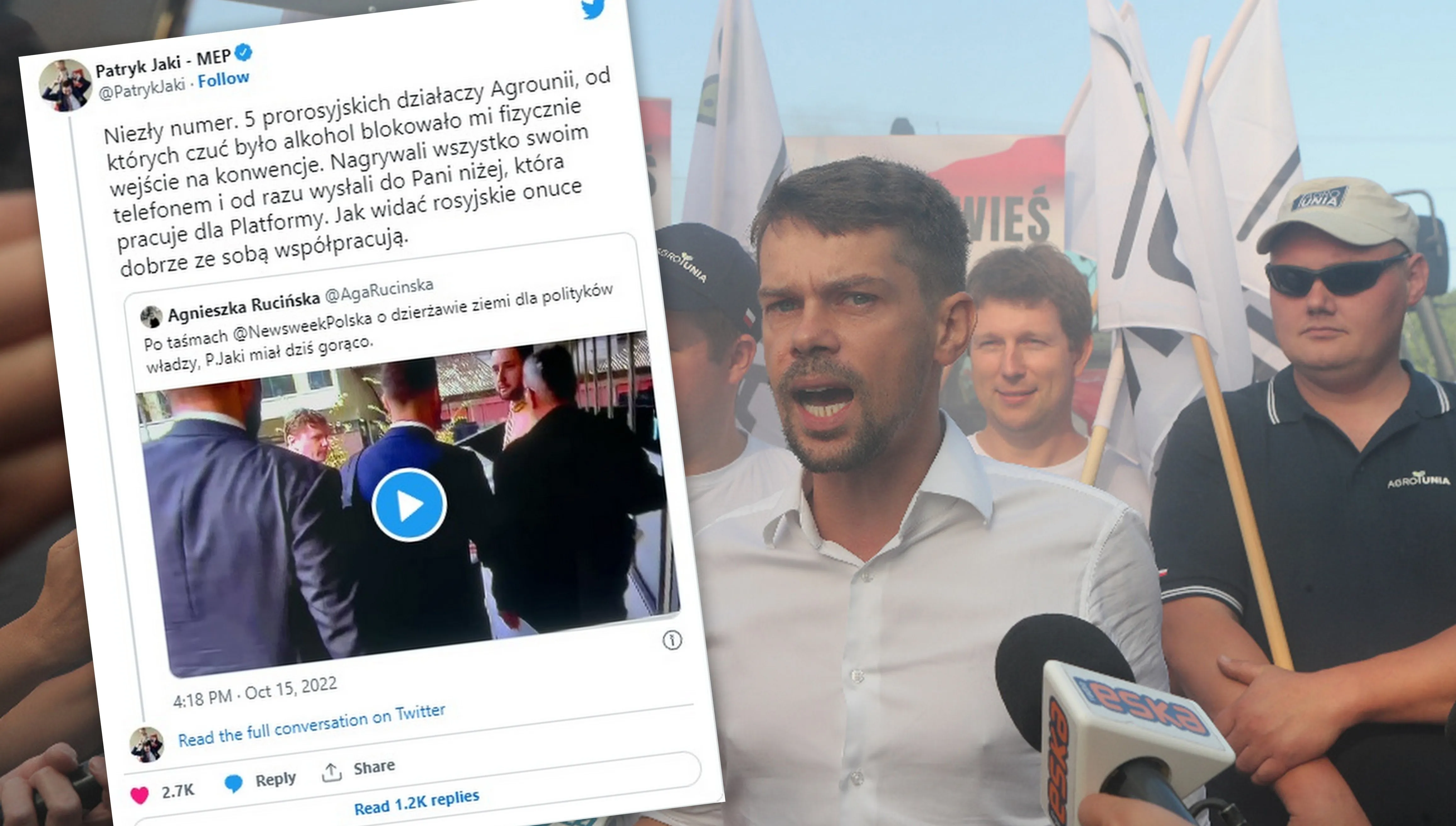 Atak Kołodziejczaka i jego ludzi na europosła. Prof. Zybertowicz: To, co robi Agrounia, to operacja specjalna