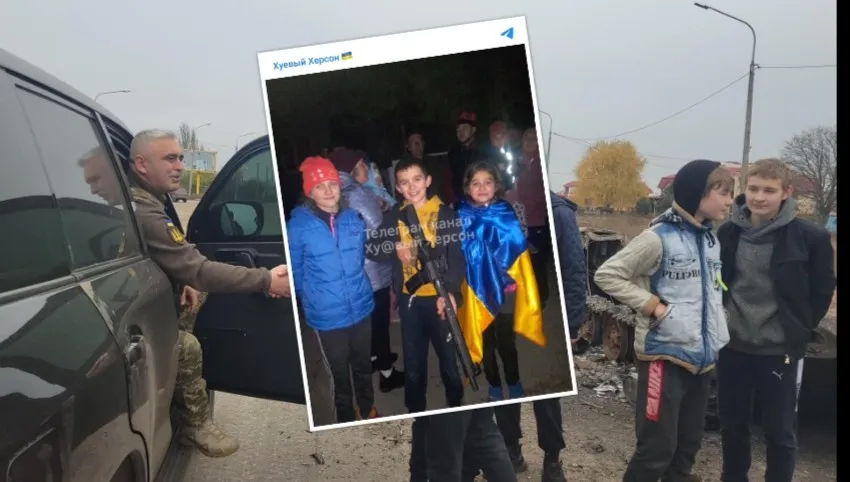 Na ulice i podwórka Chersonia znów wychodzą dzieci. "Jesteśmy kozakami i pilnujemy tu Ukrainy"