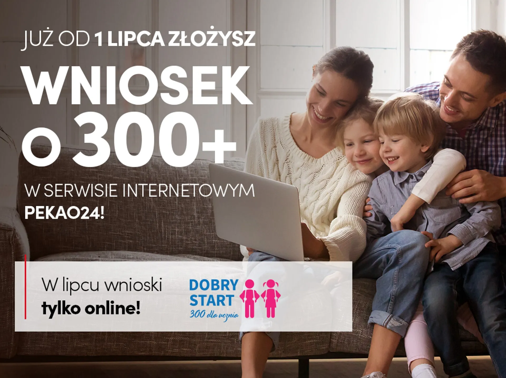 Wniosek o 300+ bez wychodzenia z domu