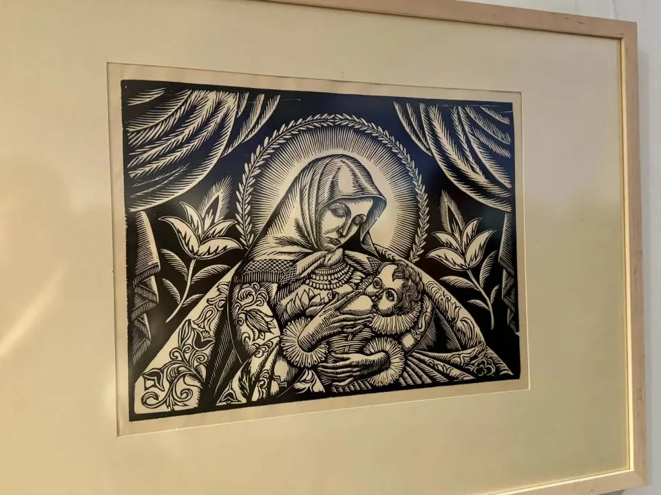 Madonna karmiąca, Władysław Skoczylas, 1923, drzeworyt, papier