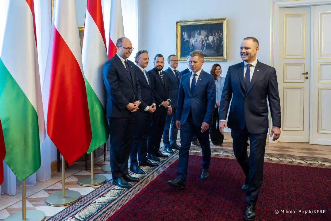 Prezydent Karol Nawrocki przyjął premiera Węgier Petera Magyara w Belwederze