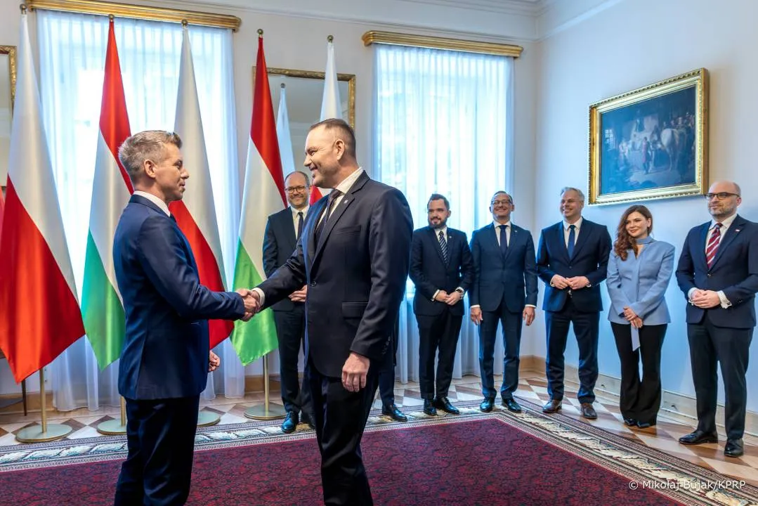 Prezydent Karol Nawrocki przyjął premiera Węgier Petera Magyara w Belwederze