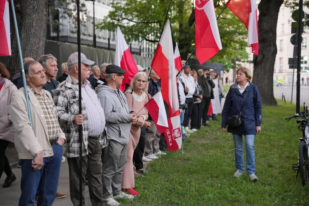 Protest przed ambasadą Niemiec