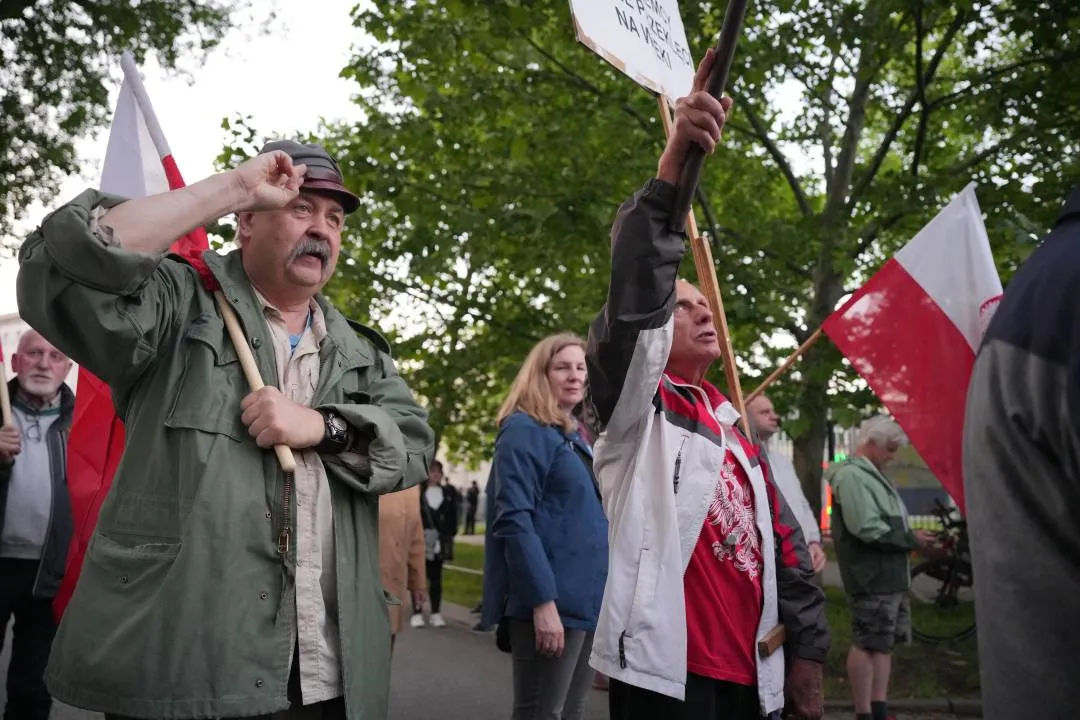Protest przed ambasadą Niemiec