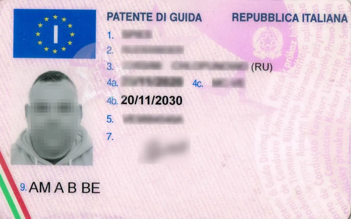 podrobione włoskie prawo jazdy