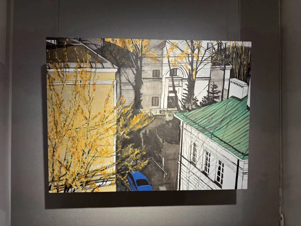 Z naszego okna jesienią, 2013, autor Wiesław Szamborski