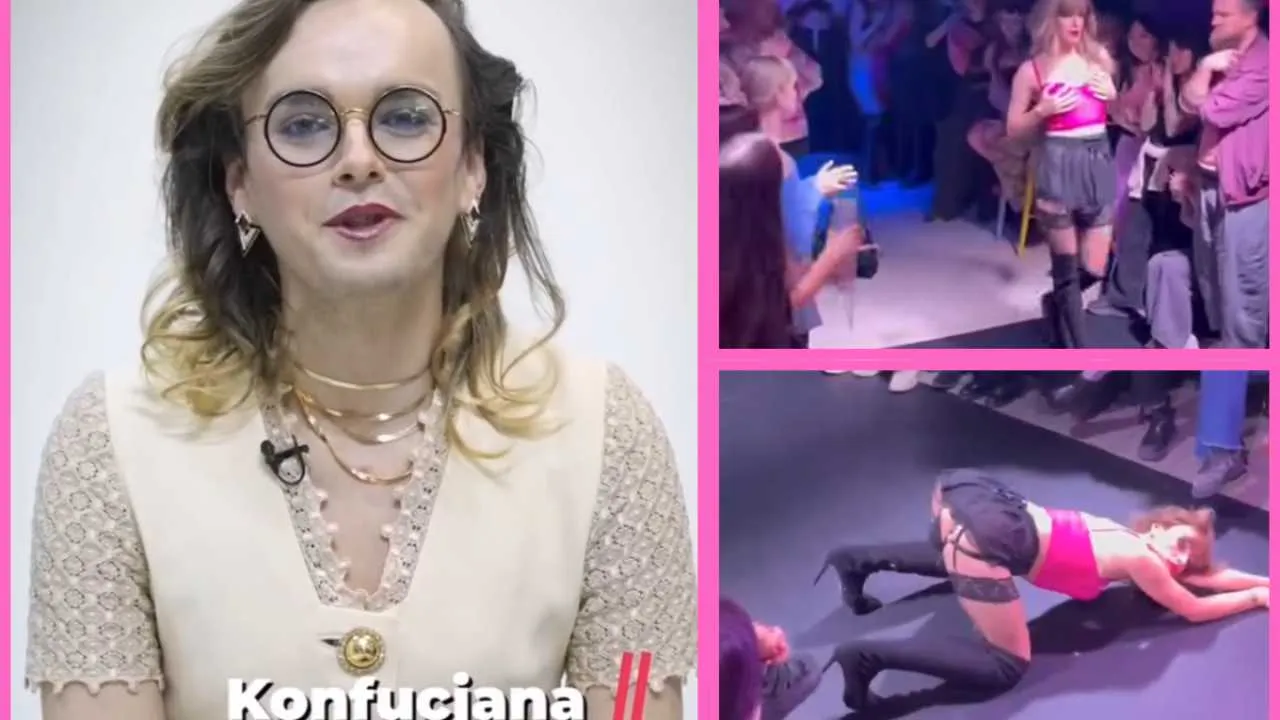 Tego nie da się odzobaczyć. Konfucjana wije się po podłodze [WIDEO +18]