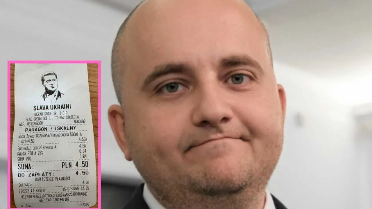 Rachunek z twarzą Zełenskiego? Poseł Matecki rusza tropem paragonu ze Szczecina