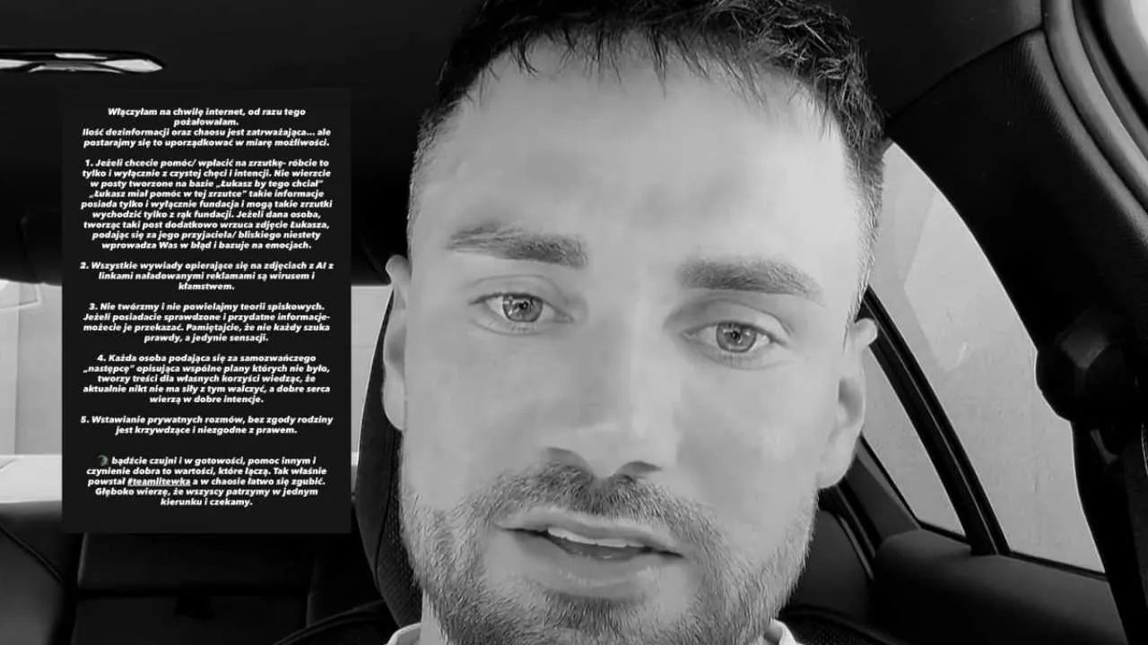 Partnerka Łukasza Litewki wydała oświadczenie. Dotyczy spiskowych teorii