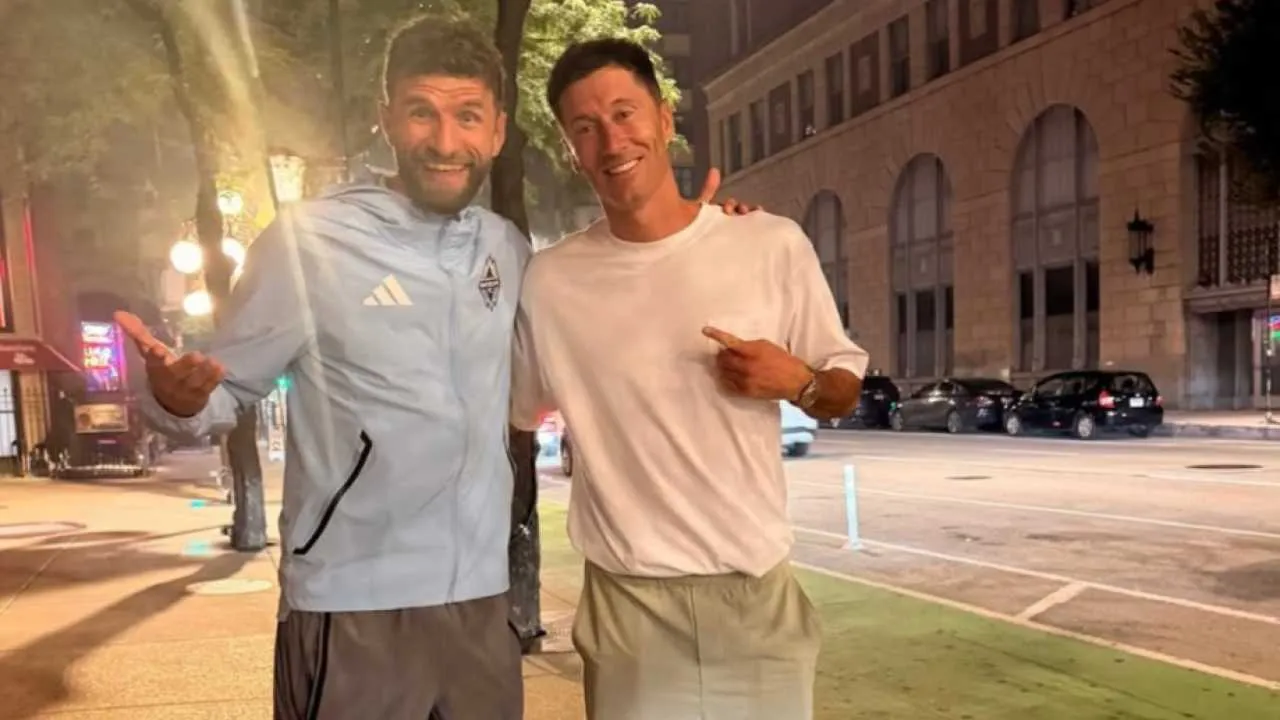 Lewandowski pojawił się na wielkim finale. Uwagę zwrócił jeden szczegół