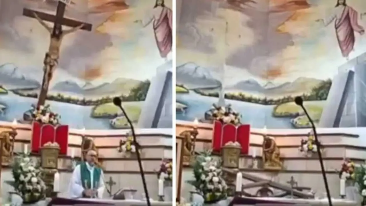 Kapłan zginął na oczach przerażonych wiernych. Spadł na niego ogromny krzyż [WIDEO]