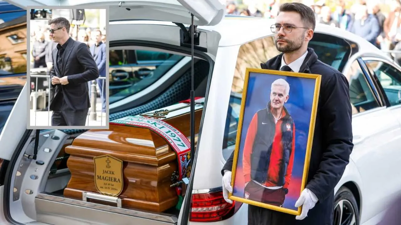 Gwiazdy futbolu na pogrzebie Jacka Magiery. Nie zabrakło Roberta Lewandowskiego