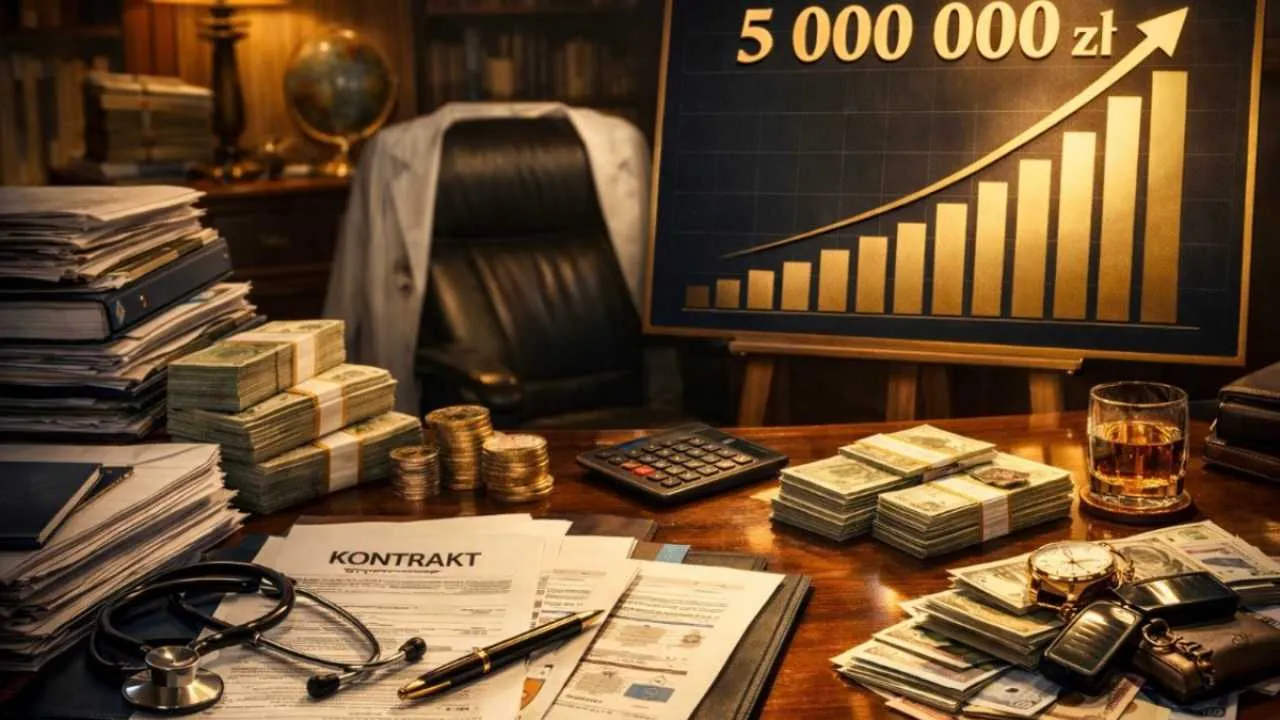 Lekarze‑radni w luksusie. Rekord 4,9 mln zł w rok, ujawnia skalę bogactwa, o jakiej Polacy mogą pomarzyć