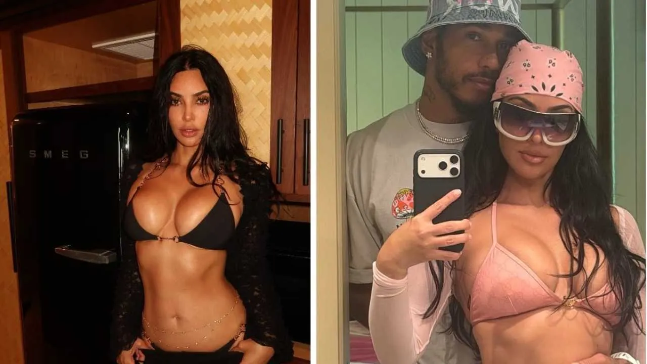 Kim Kardashian kusi w bikini na Hawajach. Wybrała się tam z Lewisem Hamiltonem