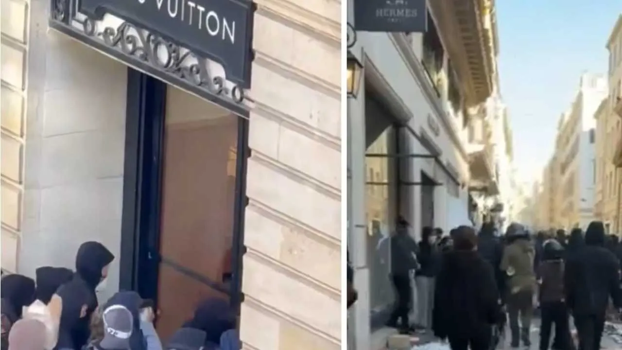Francja w ogniu! Splądrowali luksusowe butiki, na celowniku Hermès i Louis Vuitton [WIDEO]