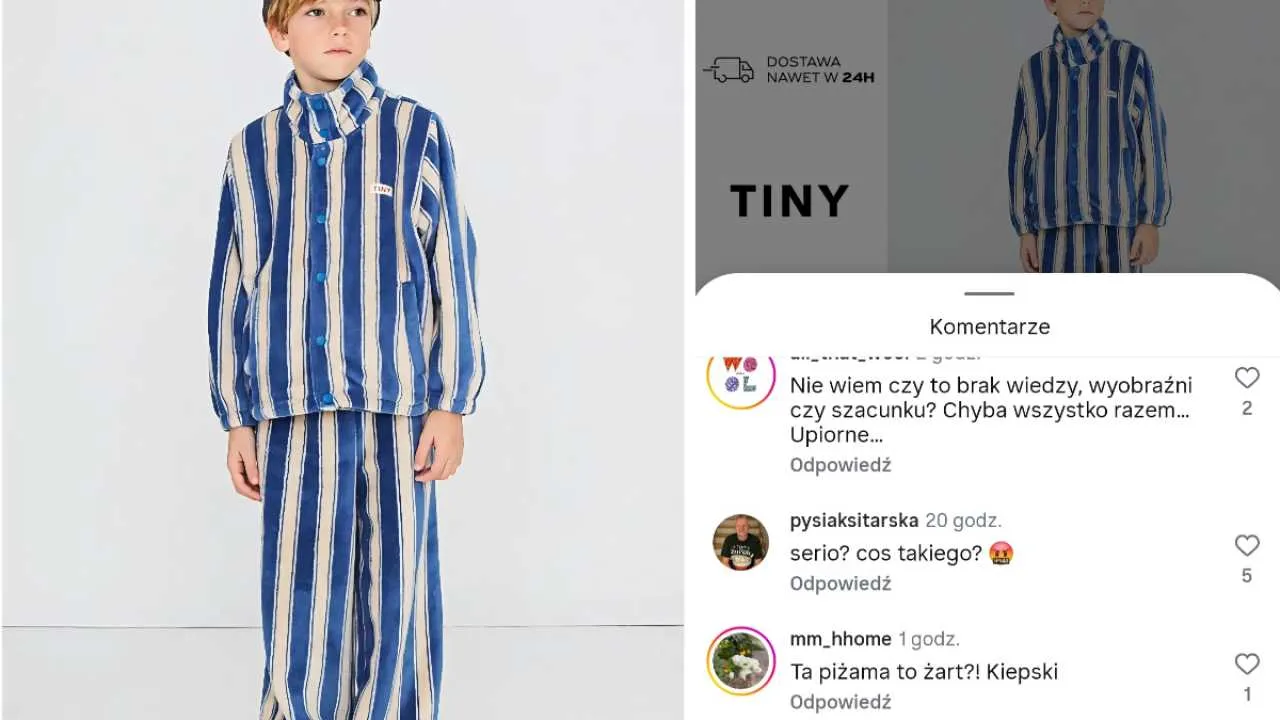 „Pasiak” dla dziecka. Internauci oburzeni: „Strój dla więźnia Auschwitz?”
