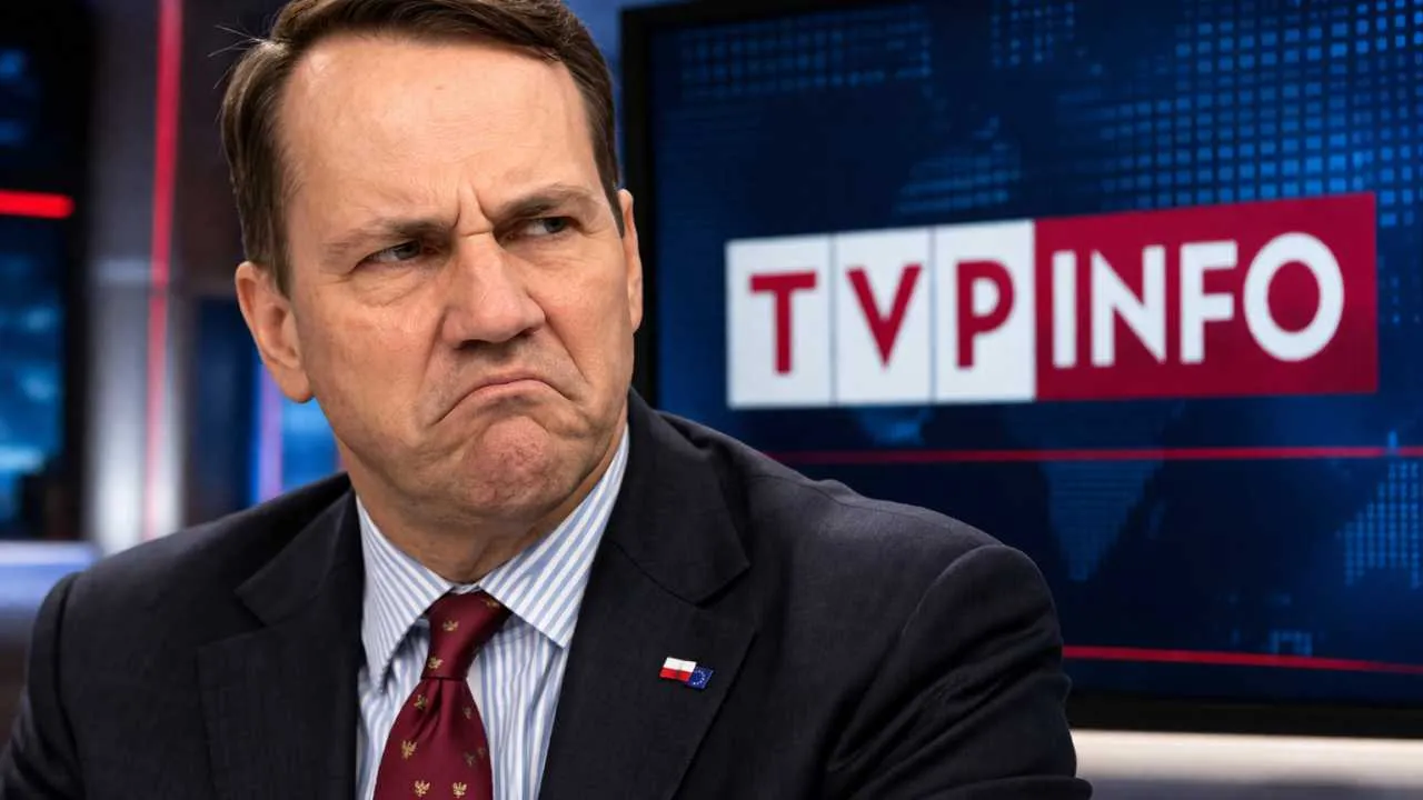 Media dały się nabrać na niewybredny wpis Sikorskiego. Tak tłumaczy się neo-TVP Info [WIDEO]