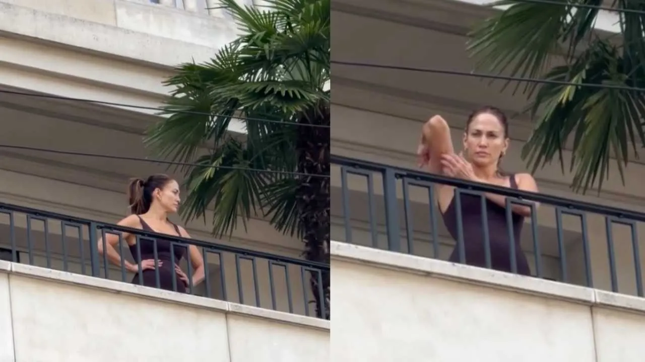 J.Lo przyłapana BEZ MAKIJAŻU na balkonie. Tak wygląda bez grama tapety