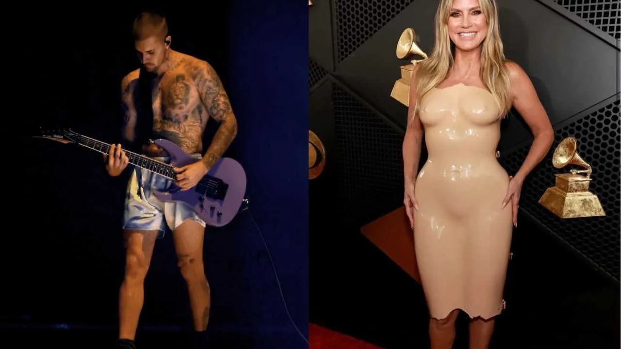 Co się działo na Grammy? Heidi Klum „naga” na czerwonym dywanie, a Justin Bieber na scenie... w samych bokserkach