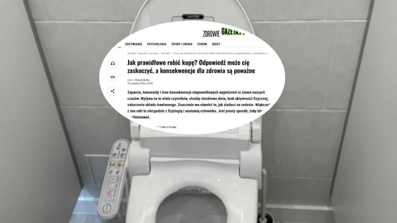 Jak prawidłowo robić kupę? Krajewski nie potrzebuje luksusowego sedesu