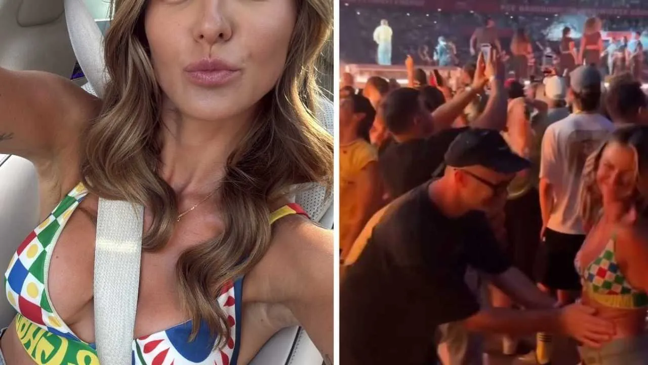 Tak Anna wywijała na koncercie Bad Bunny'ego. Kto obmacuje żonę Lewandowskiego? WIDEO