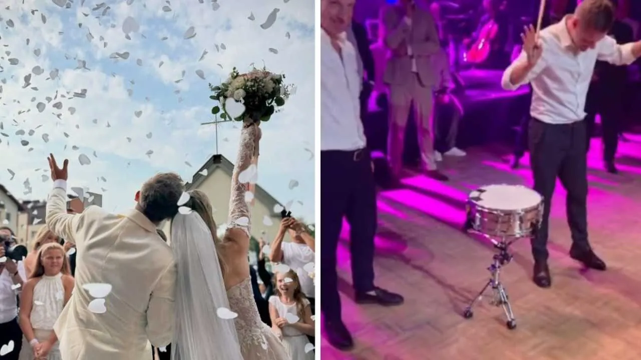 Ślub Rafała Brzozowskiego przyciągnął gwiazdy. Bracia Mroczek skradli show na weselu [WIDEO]