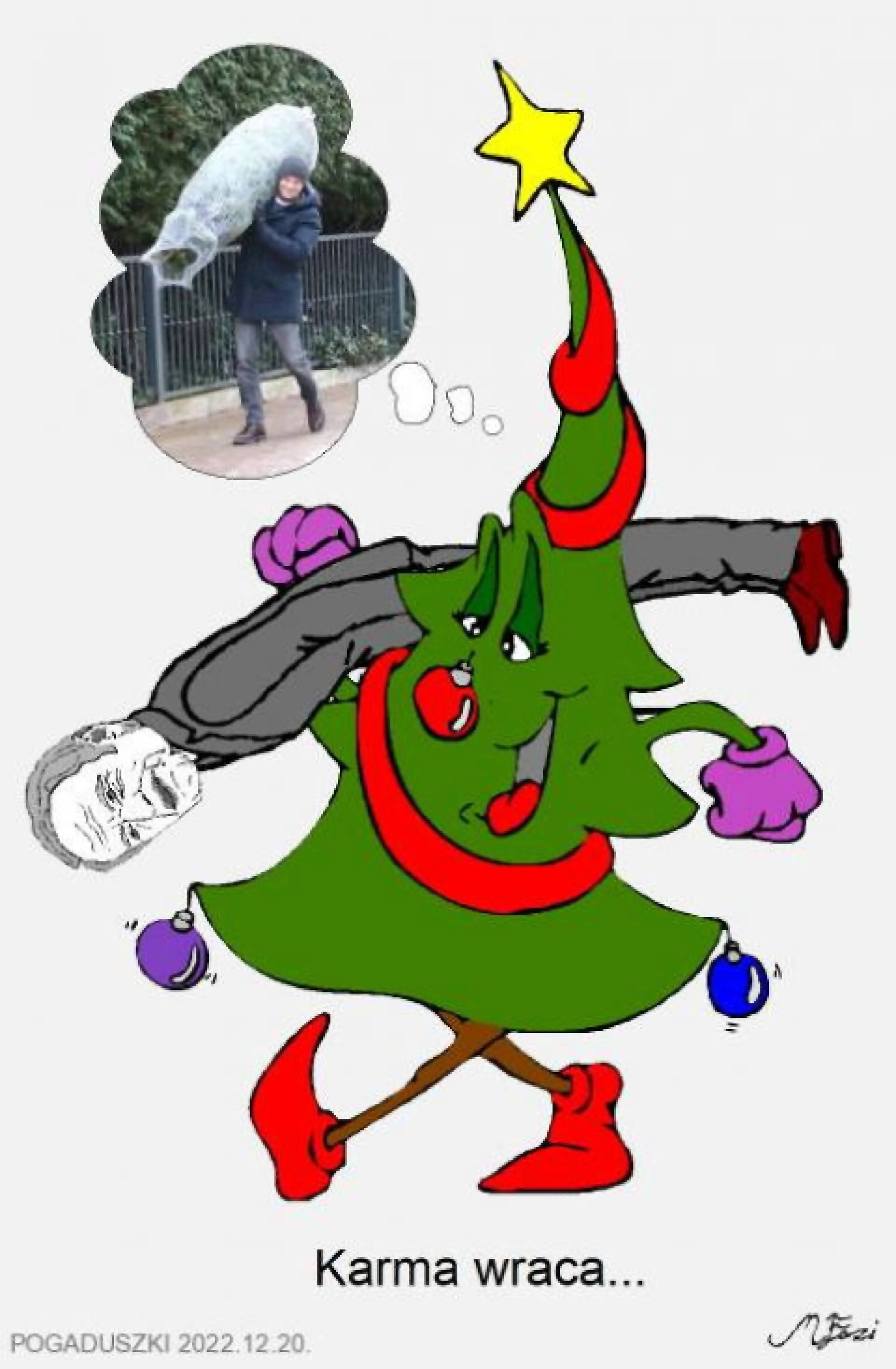 Choinka... wynosi Tuska