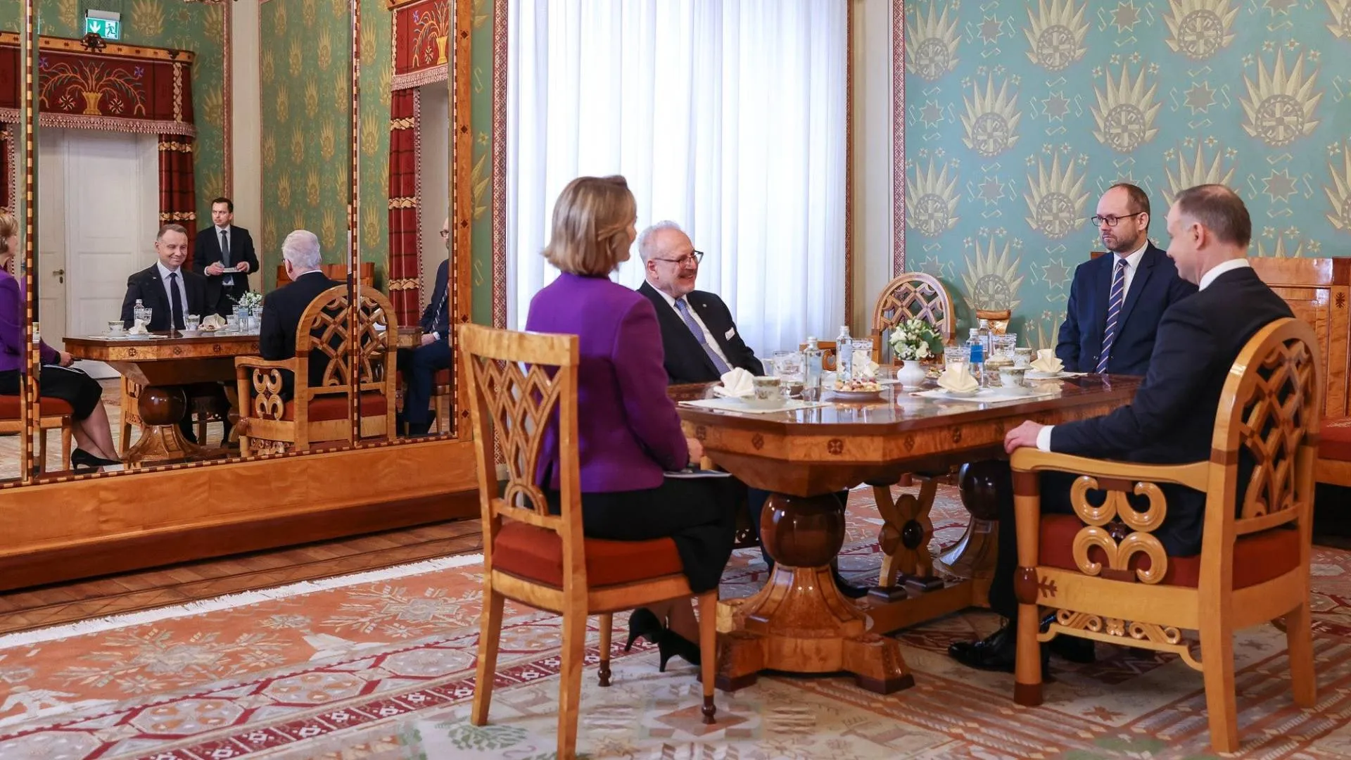 Prezydent Duda spotkał się z premierem Łotwy